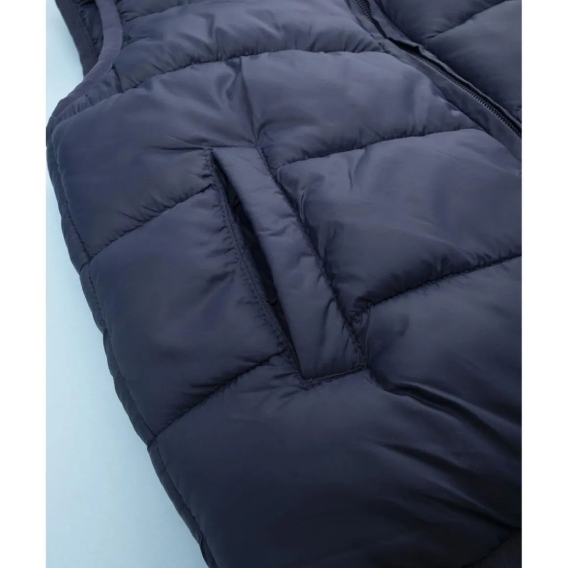 Chaleco infantil bicolor azul y verde