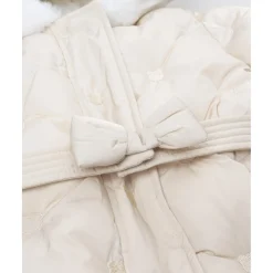 Chaqueta beige con pelo sintético para niña