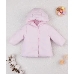 Chaqueta con capucha niña rosa