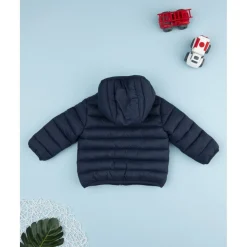 Chaqueta con capucha para niño azul marino