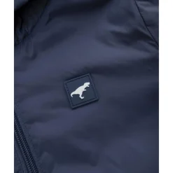 Chaqueta cortavientos azul con forro polar