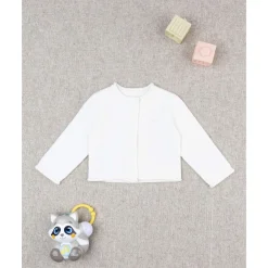 Chaqueta de punto blanca para niña