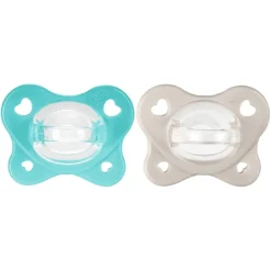 Chicco - Pack 2 chupetes Physio Dual Soft azul y beige (6-16m)