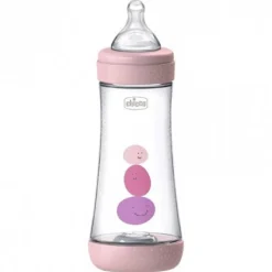Chicco - Biberón de flujo rápido 300 ml rosa