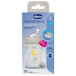 Chicco - Biberón de vidrio Naturalfeeling 250ml