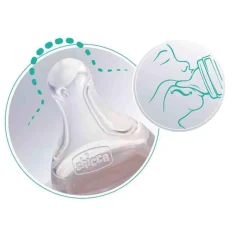 Chicco - Biberón rosa de fluido lento 150 ml Perfect5