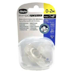 Chicco - Chupete Physio Mini Soft 0-2M - Transparente