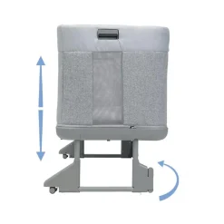 Chicco - Cuna de colecho Next2Me Forever Ash Grey Cross Collection