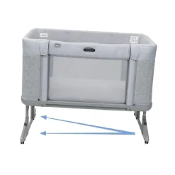 Chicco - Cuna de colecho Next2Me Forever Ash Grey Cross Collection