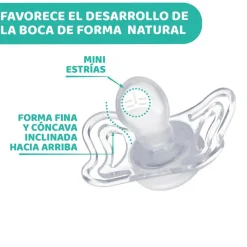 Chicco - Pack 2 Chupetes Physio Light Glow 6-16m