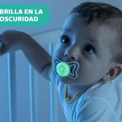 Chicco - Pack 2 Chupetes Physio Light Glow 6-16m