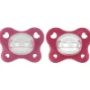 Chicco - Pack 2 Chupetes Physio Dual Soft 16-36M - Rosa