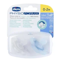 Chicco - Pack 2 Chupetes Physio Mini Soft 0-2M - Azul