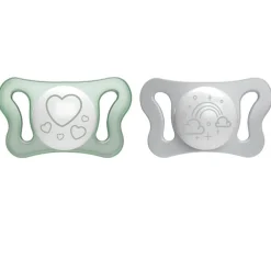 Chicco - Pack 2 chupetes Physio Light Glow 0-2M (Varios modelos)