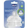 Chicco - Pack 2 tetinas NaturalFeeling - Flujo regulable