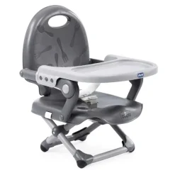 Chicco - Trona de Viaje Pocket Snack - Dark Grey