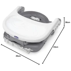 Chicco - Trona de Viaje Pocket Snack - Dark Grey