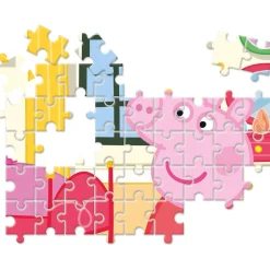 Clementoni - Peppa Pig - Puzzle Infantil Multicolor 10 en 1, de distinto tamaño para montar progresivamente ㅤ