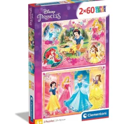 Clementoni - Princesas Disney - Puzzle infantil de 60 piezas Princesas Disney ㅤ