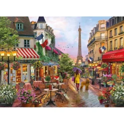 Clementoni - Puzzle 1000 piezas flores en Paris ㅤ