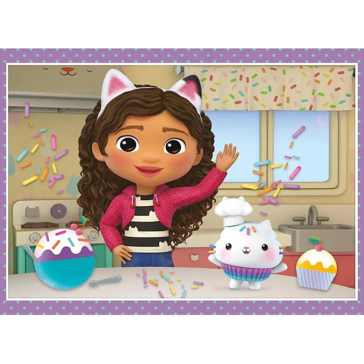 Clementoni - Puzzle infantil 4 en 1: Casa de Muñecas de Gabby, 12-24 piezas, tamaño único ㅤ