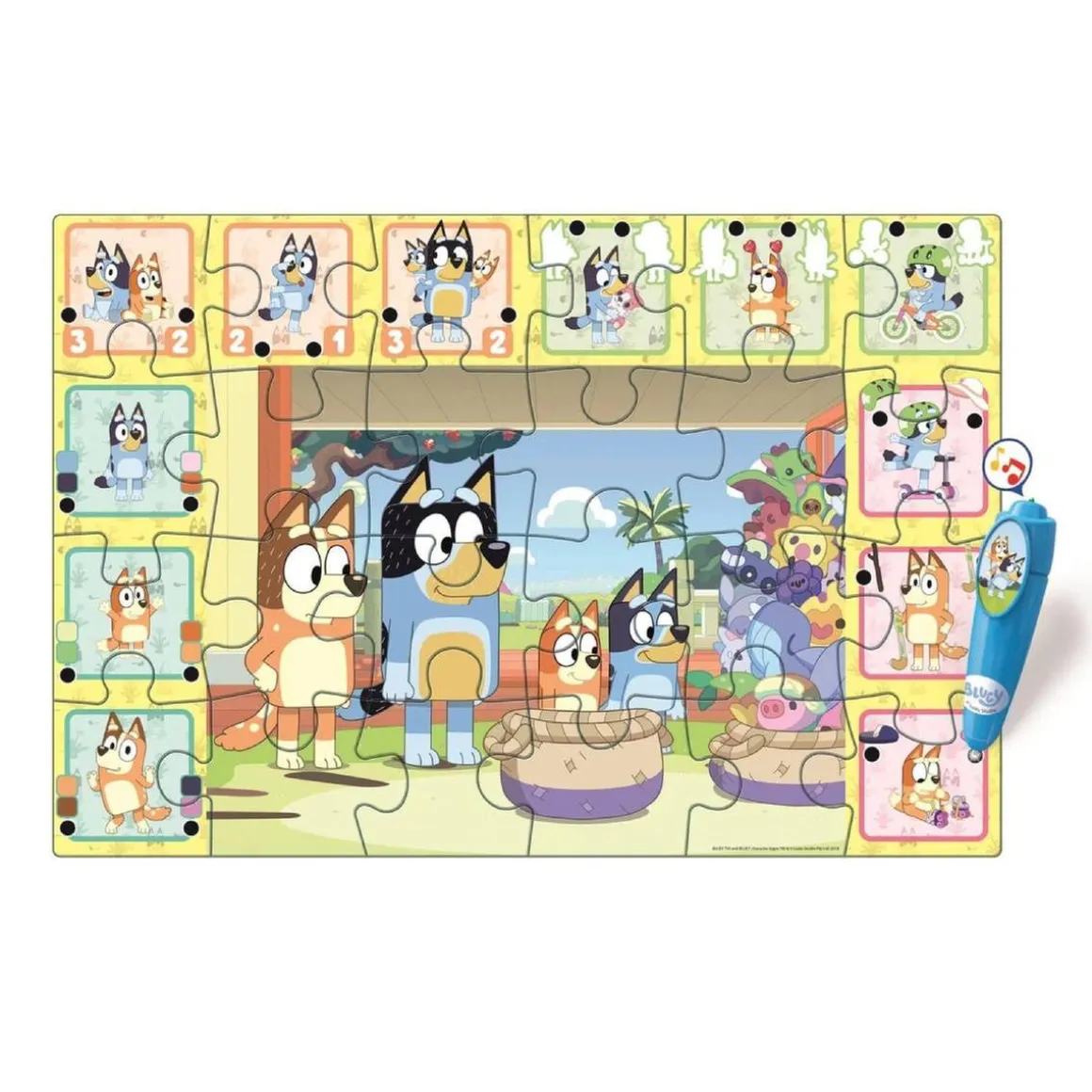 Clementoni - Puzzle Interactivo de Suelo 24 piezas - Bluey