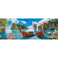 Clementoni - Puzzle panorámico de 1000 piezas, Bahía de Phuket ㅤ