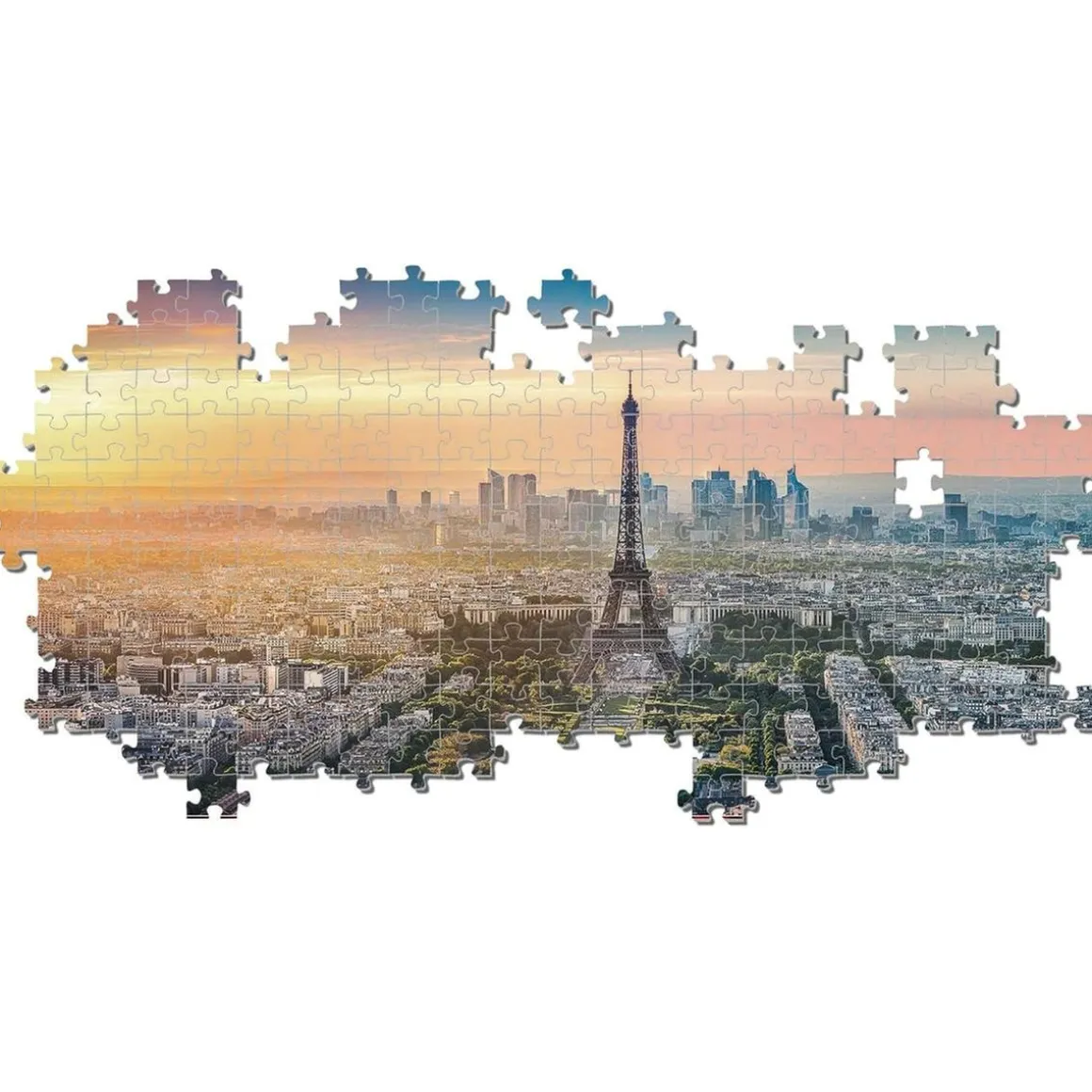 Clementoni - Puzzle panorámico de 1000 piezas, paisajes de ciudades, Skyline de París ㅤ