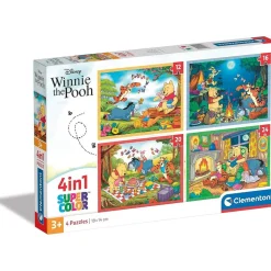 Clementoni - Puzzles infantiles de 12, 16, 20 y 24 piezas Disney Winnie The Pooh ㅤ