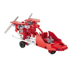 Clementoni - Set de construcción Mechanics Lab Helicóptero de Bomberos ㅤ