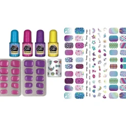 Clementoni - Set de uñas brillantes Crazy Chic en la oscuridad