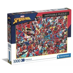 Clementoni - Spider-man - Puzzle Impossible Spiderman 1000 piezas Marvel ㅤ