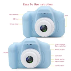Cámara digital infantil azul