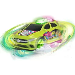 Coche de juguete con luces intermitentes, música y giros, incluye pilas