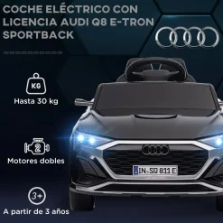 Coche Eléctrico Audi Q8 Etron Sportback 12V Negro