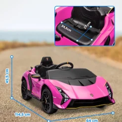 Coche eléctrico Lamborghini Autentica Rosa