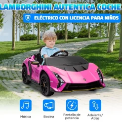 Coche eléctrico Lamborghini Autentica Rosa