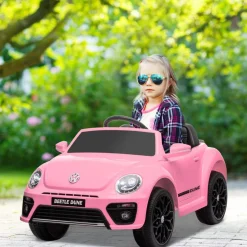 Coche eléctrico Volkswagen Beetle Rosa