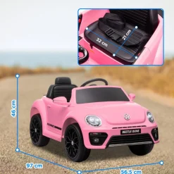 Coche eléctrico Volkswagen Beetle Rosa