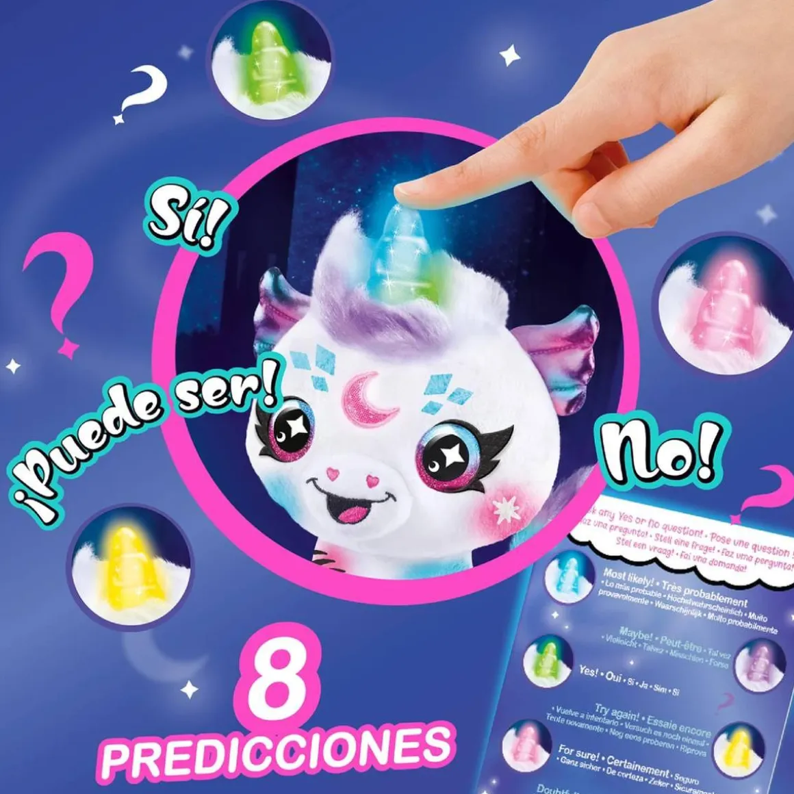 Colorea tu unicornio mágico con cuerno luminoso