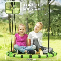 Columpio exterior para niños Negro