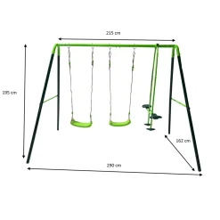 Columpio metálico triple Gingo