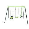 Columpio metálico triple Gingo + asiento bebé