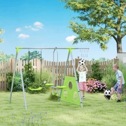 Conjunto de columpios 4 en 1 Verde