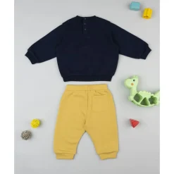 Conjunto de niño azul y amarillo Dino