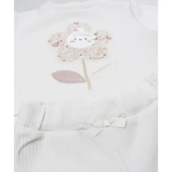 Conjunto dos piezas de bebé con estampado de margarita