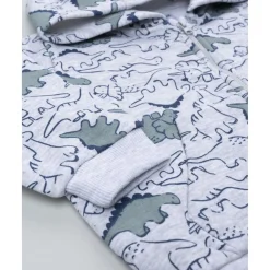 Conjunto jogging de niño gris con estampado Dino