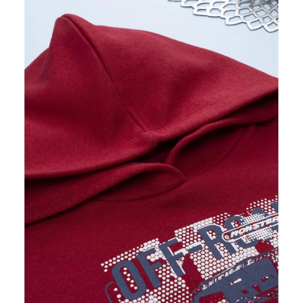 Conjunto jogging niño burdeos/azul capucha