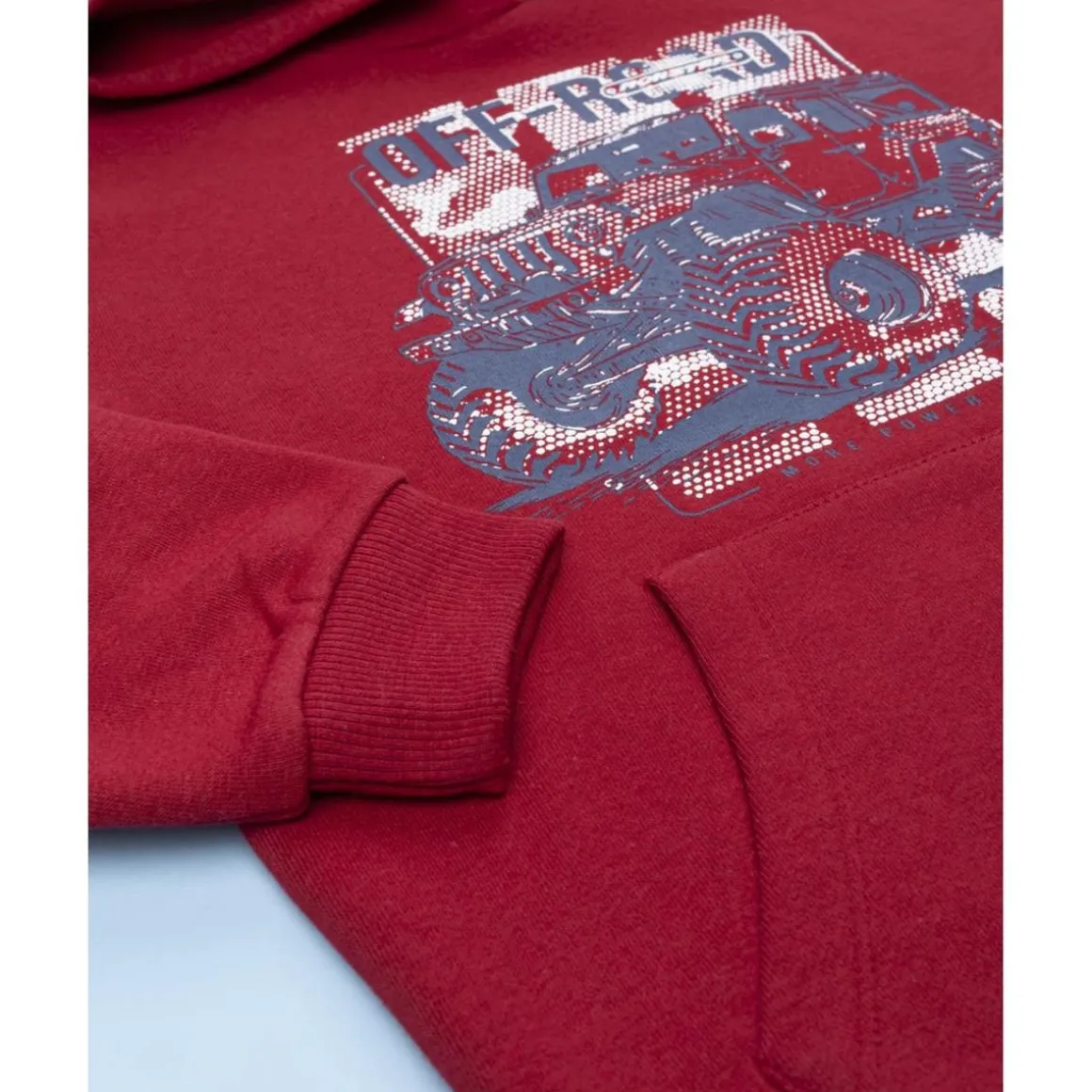 Conjunto jogging niño burdeos/azul capucha