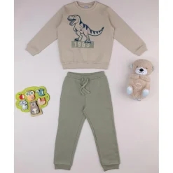 Conjunto jogging verde para niño